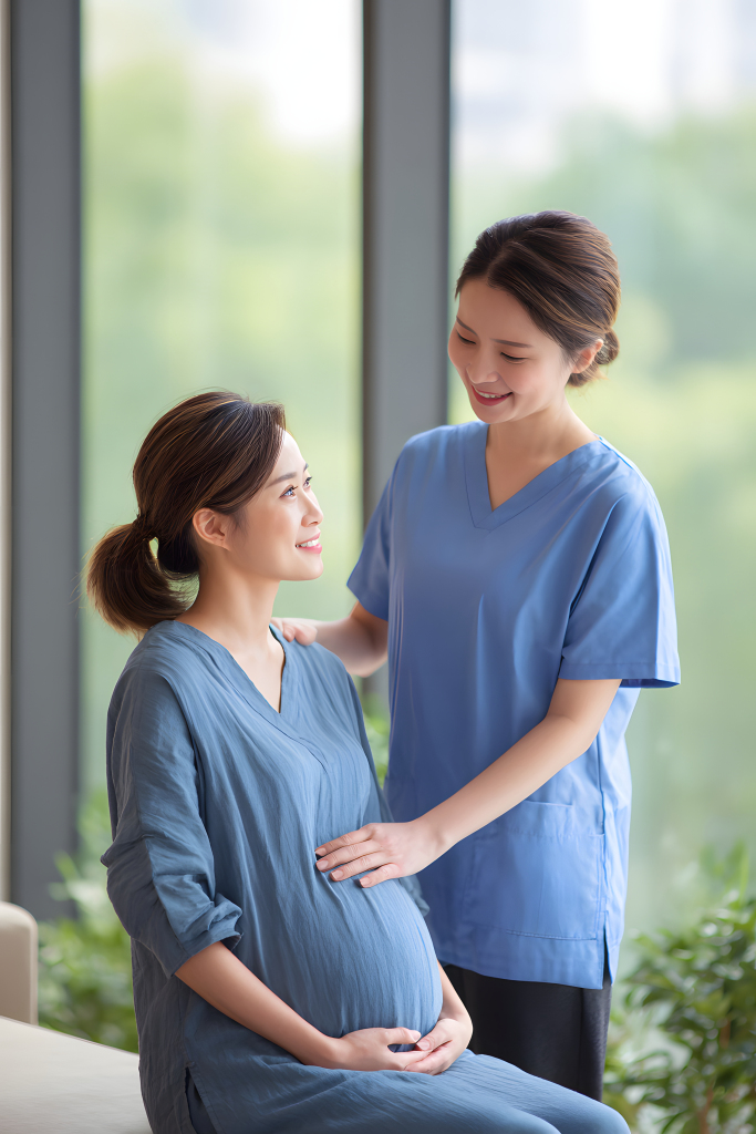 孕妇产检项目摄影图