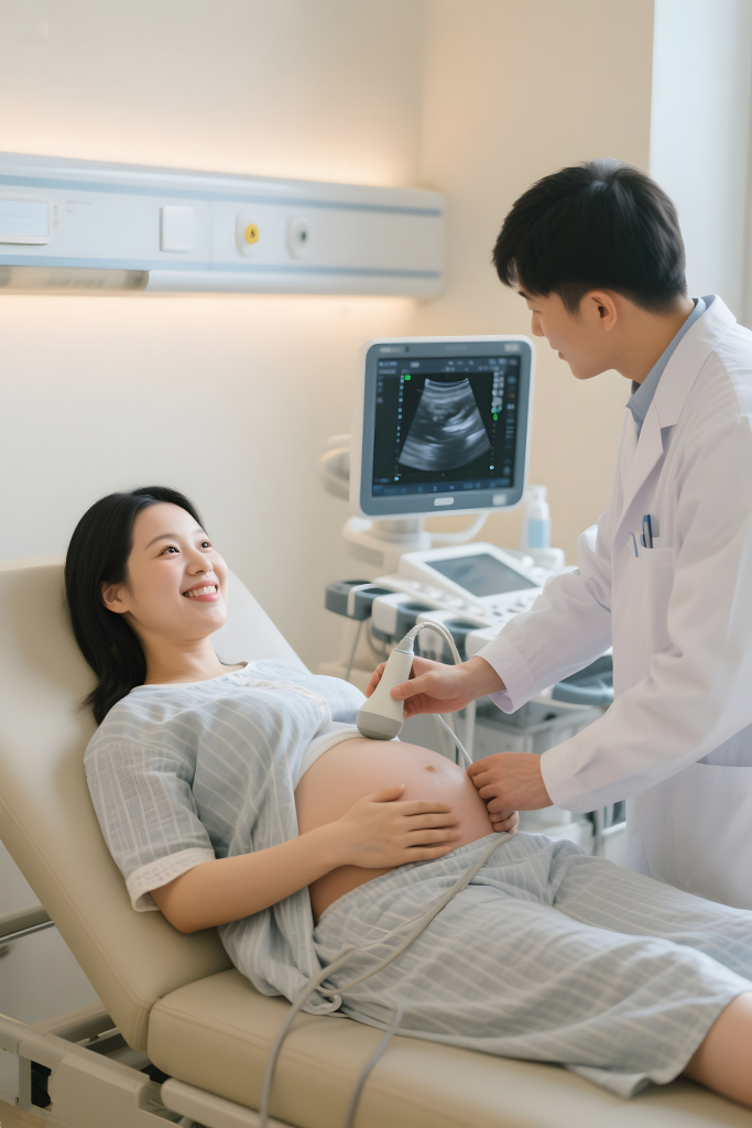 孕妇B超妇科医院产检健康医疗人物摄影图片