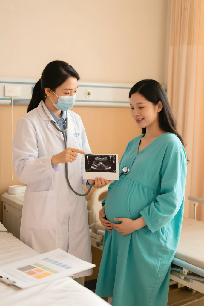 孕妇B超妇科医院产检健康医疗人物摄影图片