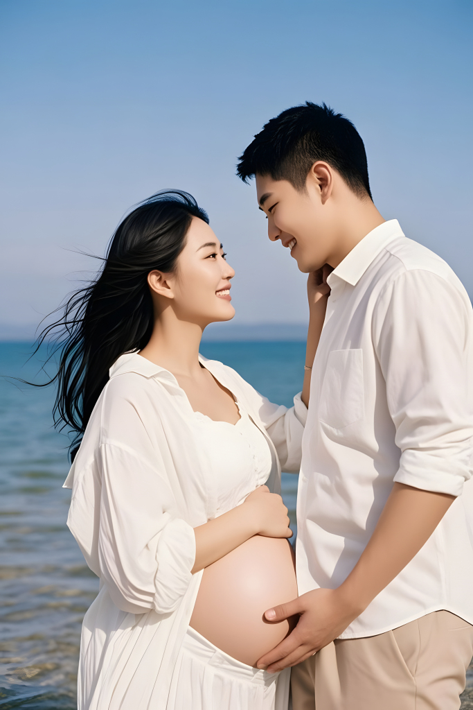 幸福孕妇孕妈妈艺术照人像写真摄影图