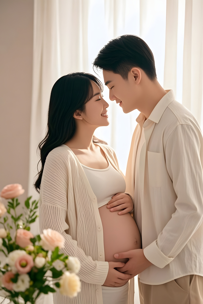 孕妈妈生活照人像摄影图
