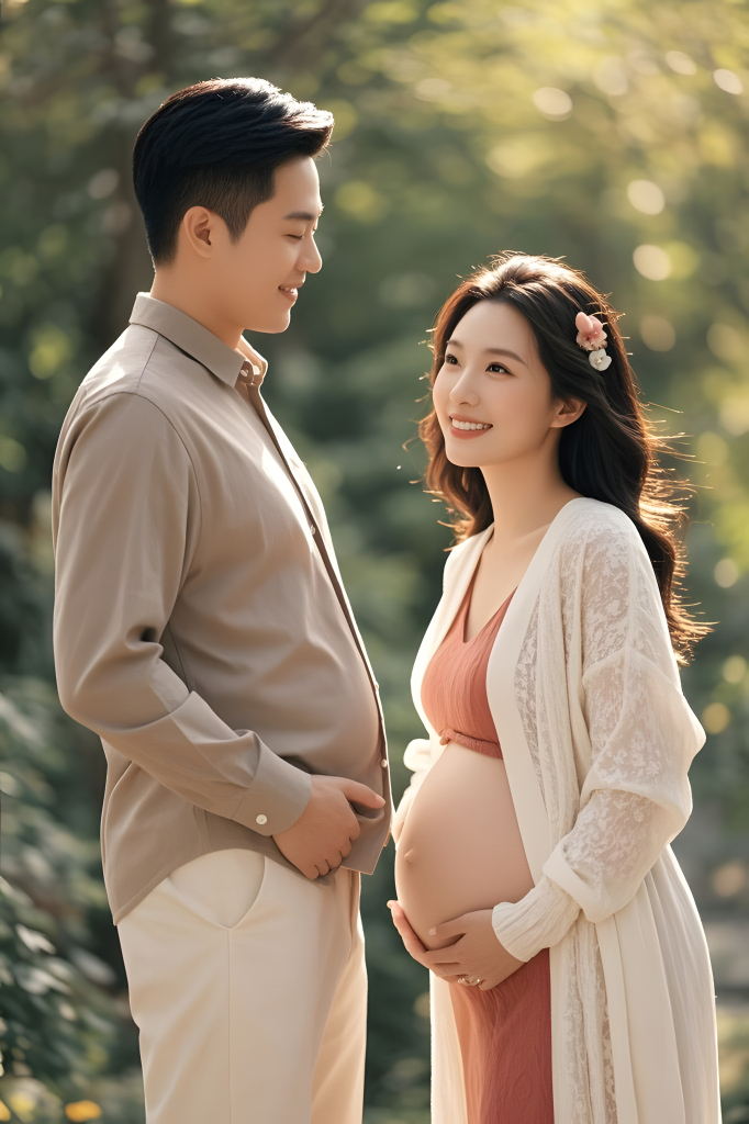 美丽孕妈妈人像摄影图