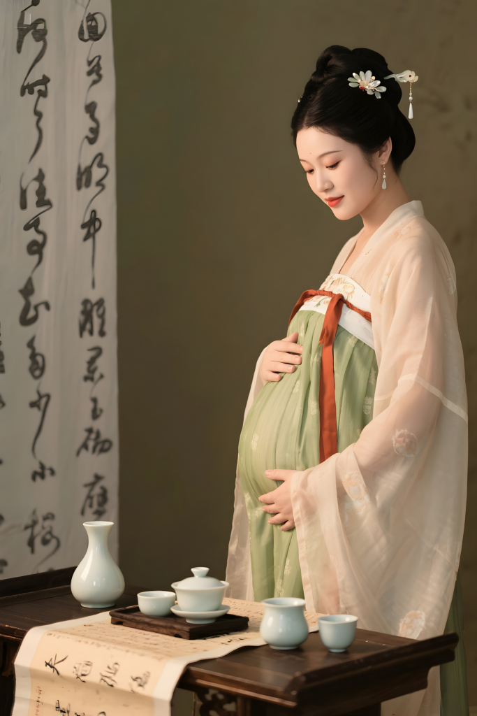古风汉服幸福母婴孕妇人像摄影