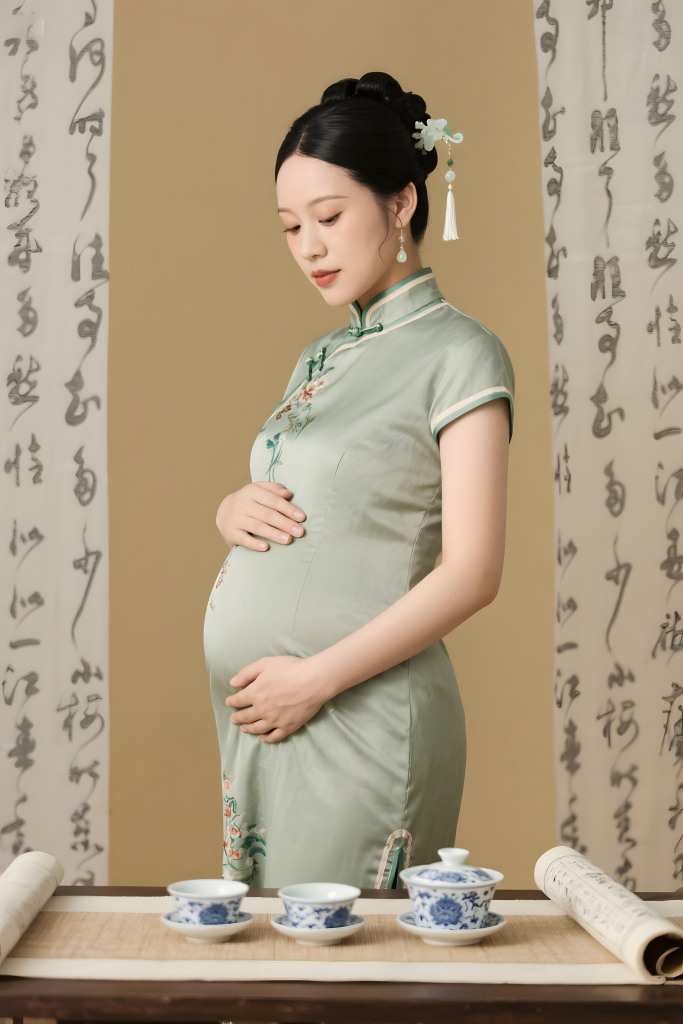 书画旗袍孕妇生活照人像摄影
