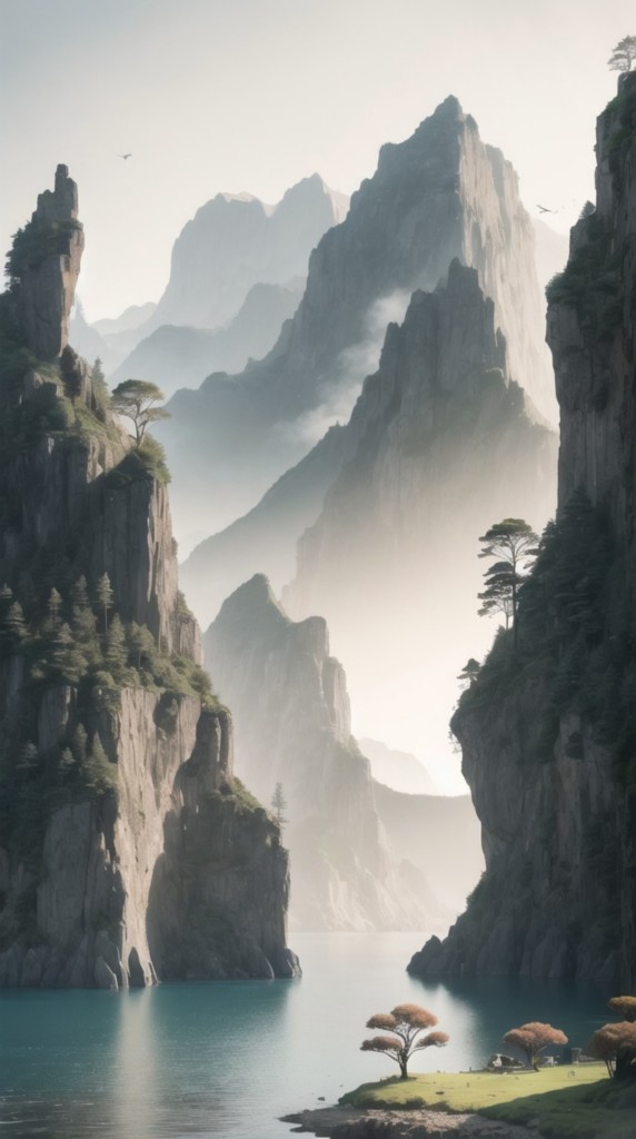 山水场景背景图片