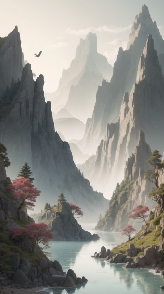 山水场景背景图片
