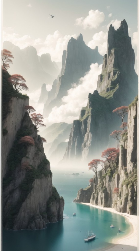 山水场景背景图片