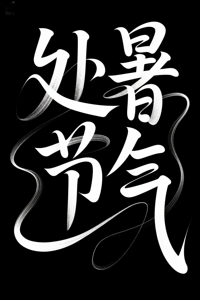 处暑节气字体素材