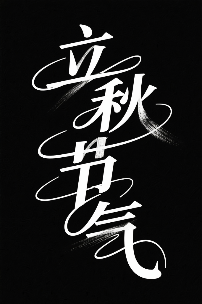 立秋节气字体设计