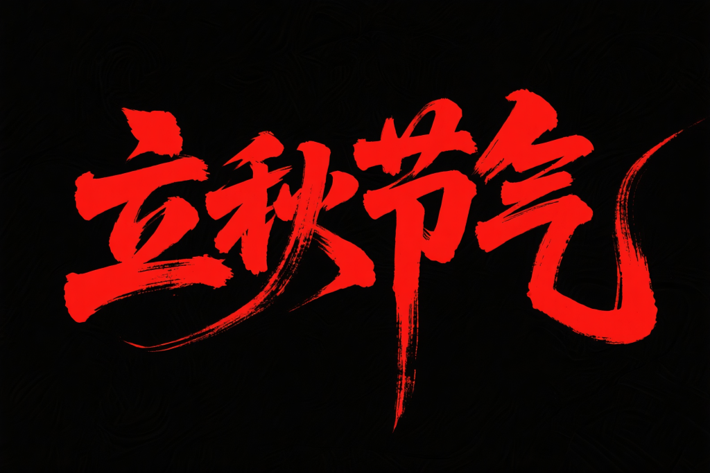 立秋节气创意字体