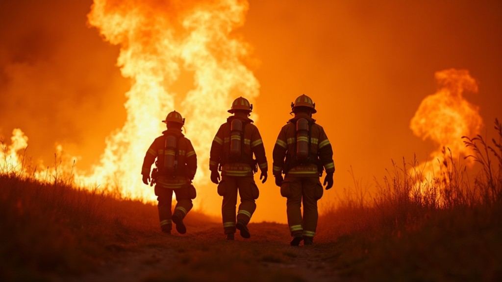 消防扑火火灾消防员救火灭火