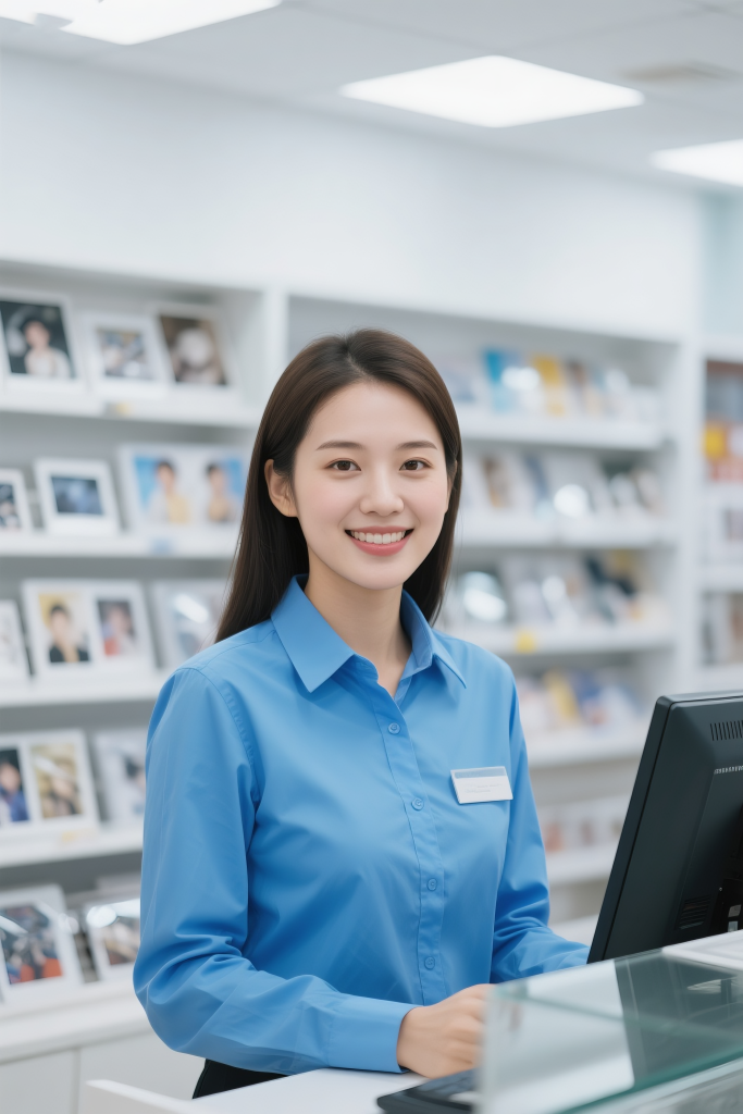 书店超市售货员职业肖像