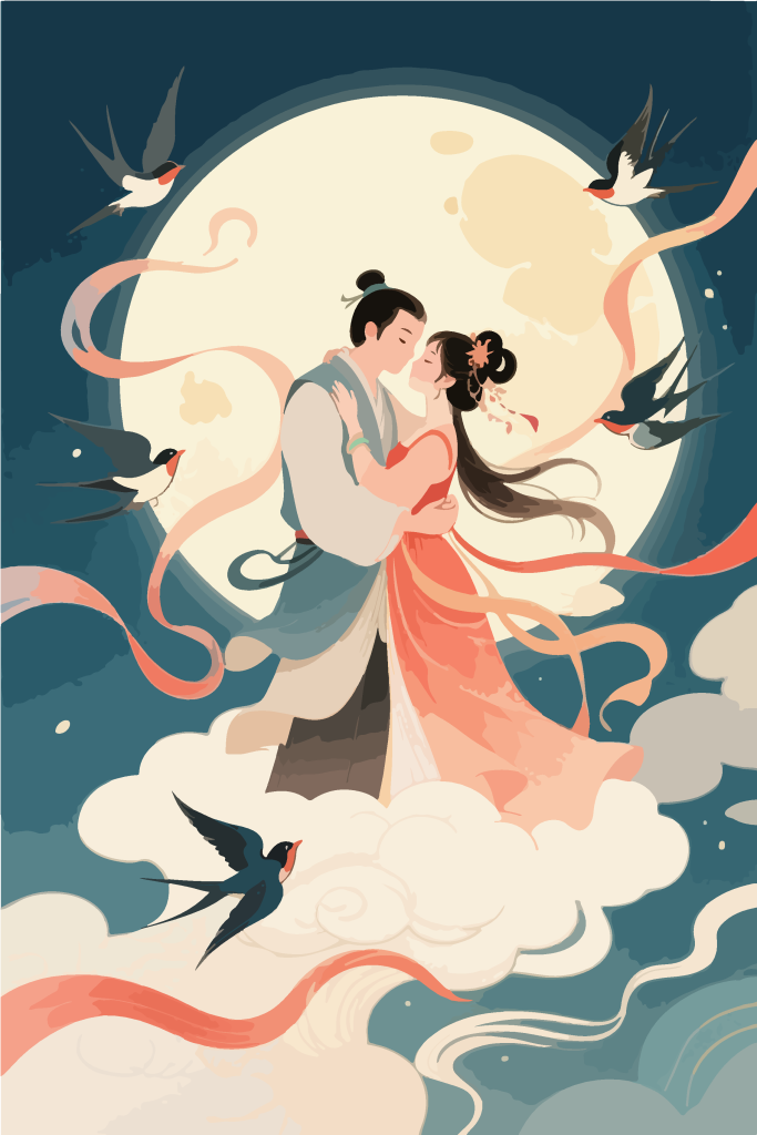 牛郎织女节日插画