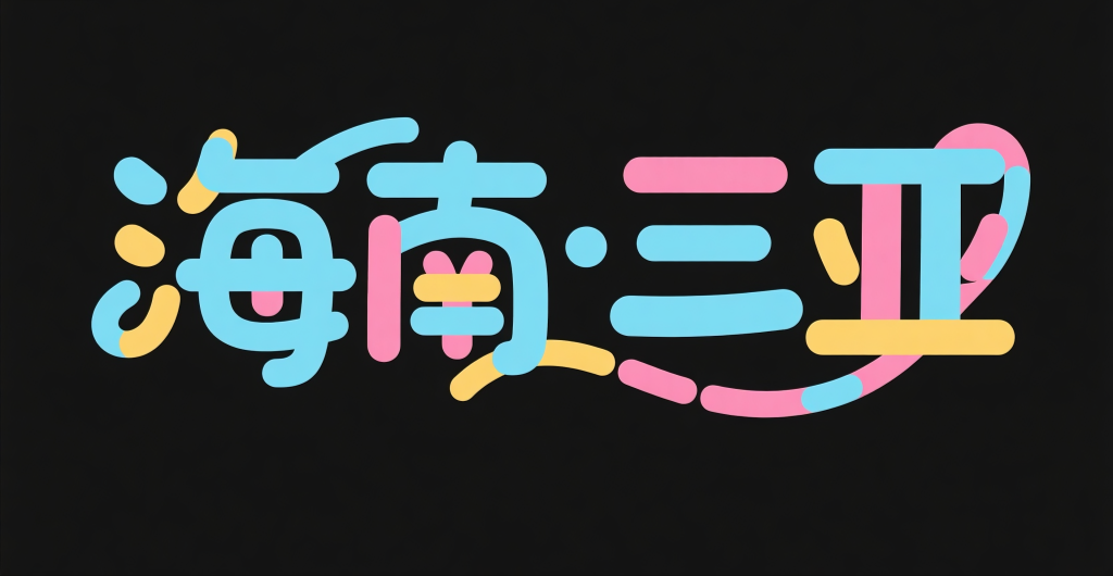 海南三亚字体设计艺术字png下载_编号843519284981404972-设图网