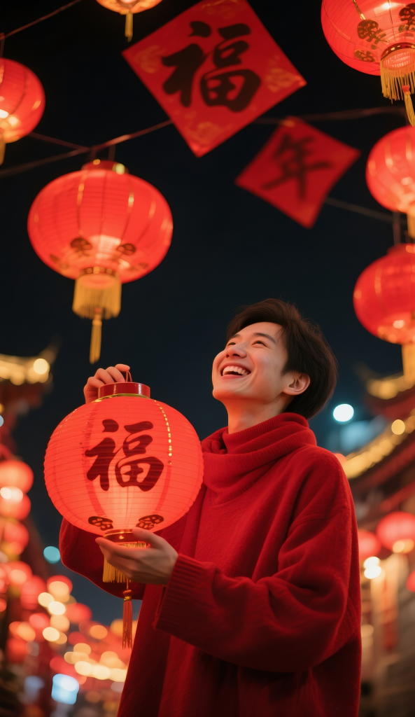 2027羊年新年春节祝福人物摄影图