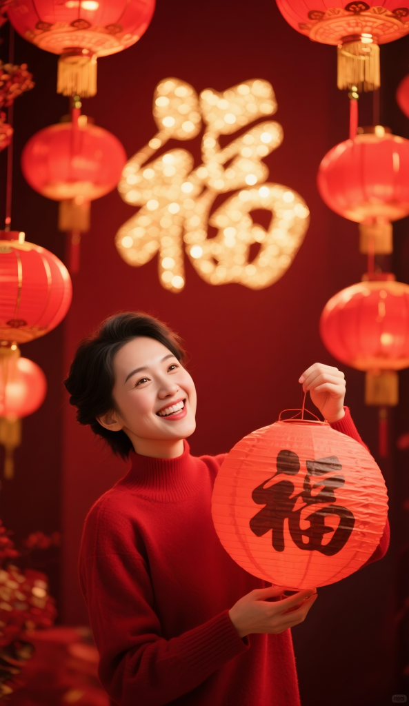 2027羊年新年春节祝福人物摄影图
