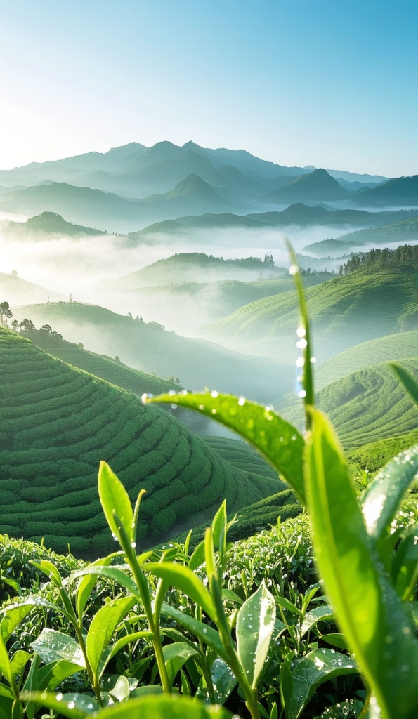 高山茶园风景摄影图