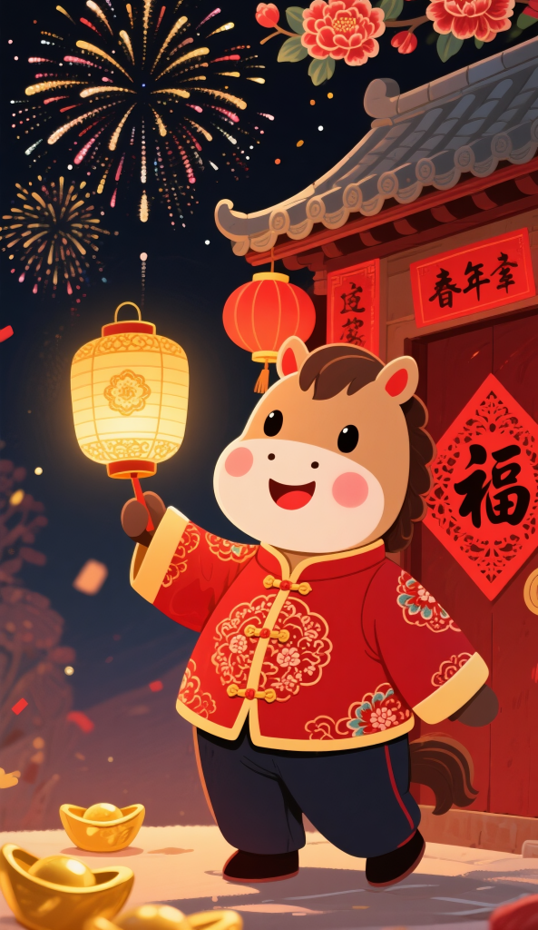 2026马年新年插画设计