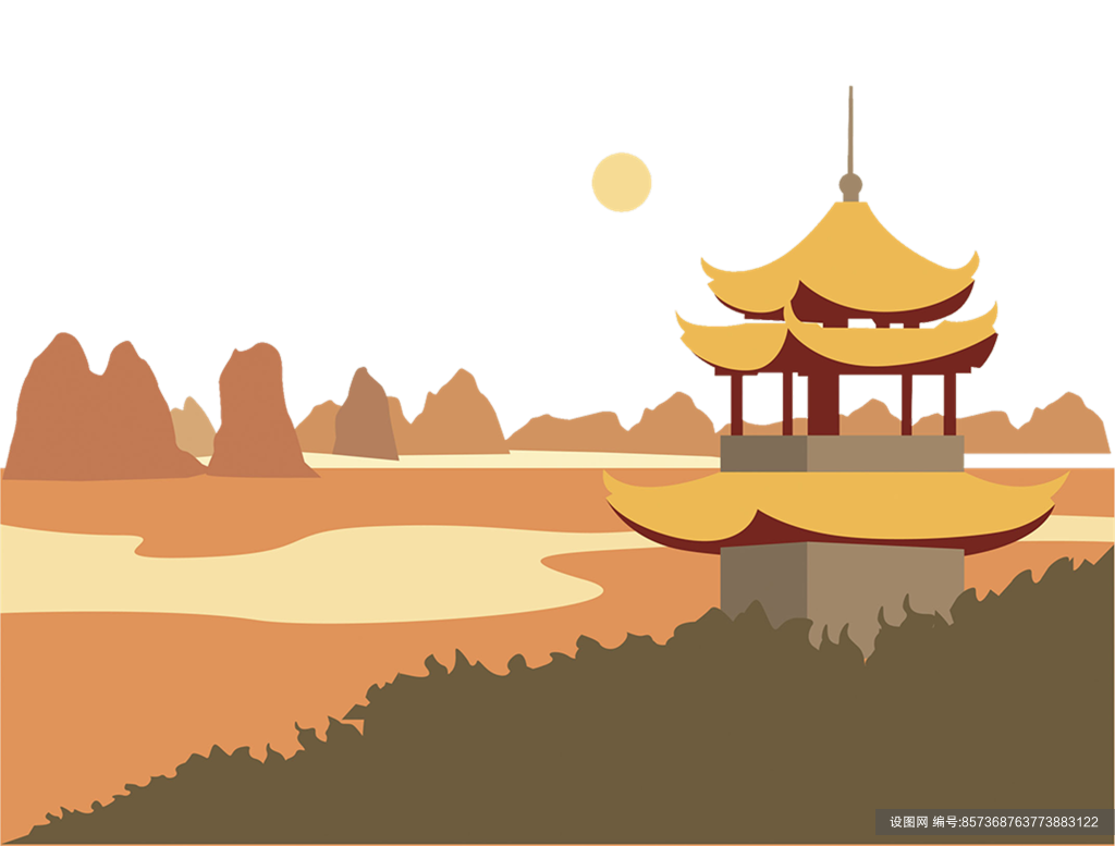 中国风古建筑塔建筑免抠素材png下载_编号857368763773883122-设图网