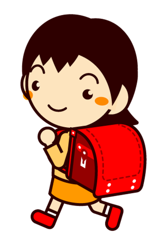 卡通儿童小朋友背书包上学人物免抠素材