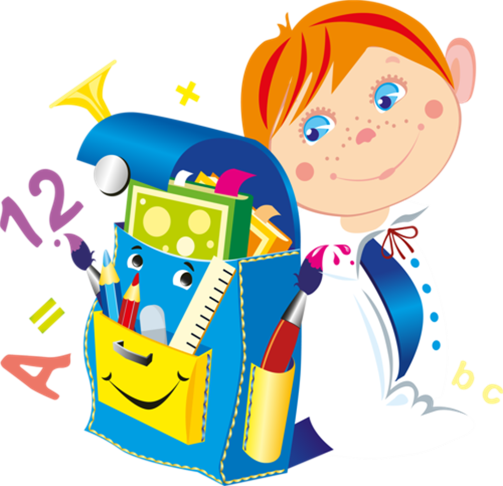 卡通儿童小朋友背书包上学人物免抠素材