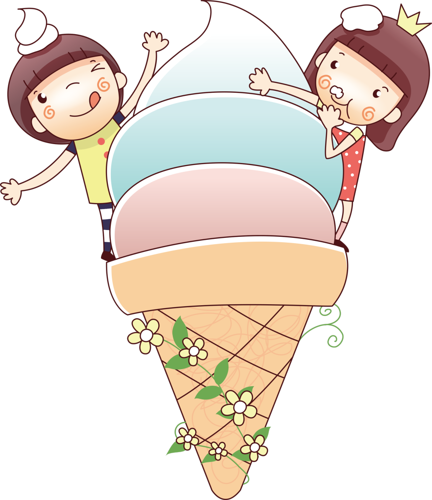 冰淇淋卡通儿童小孩人物免抠素材