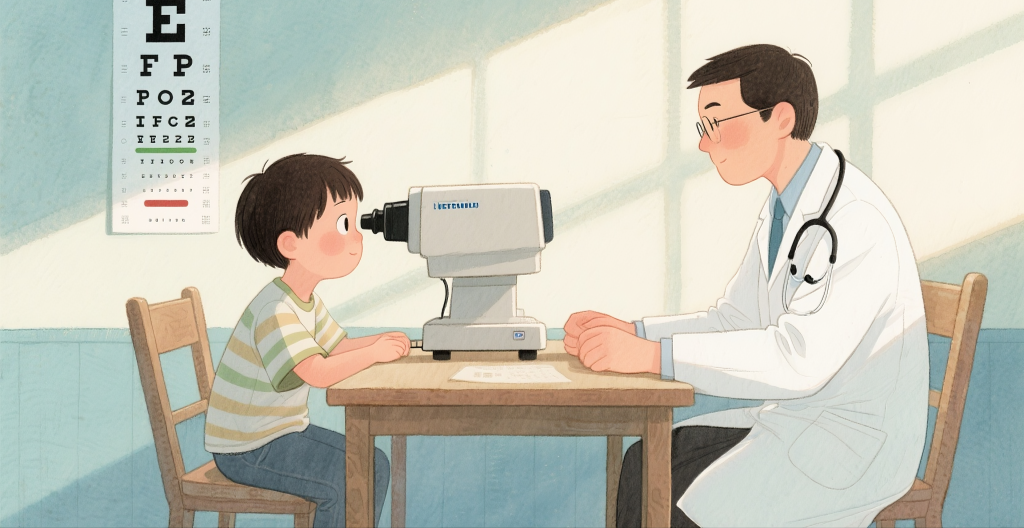 儿童视力筛查插画