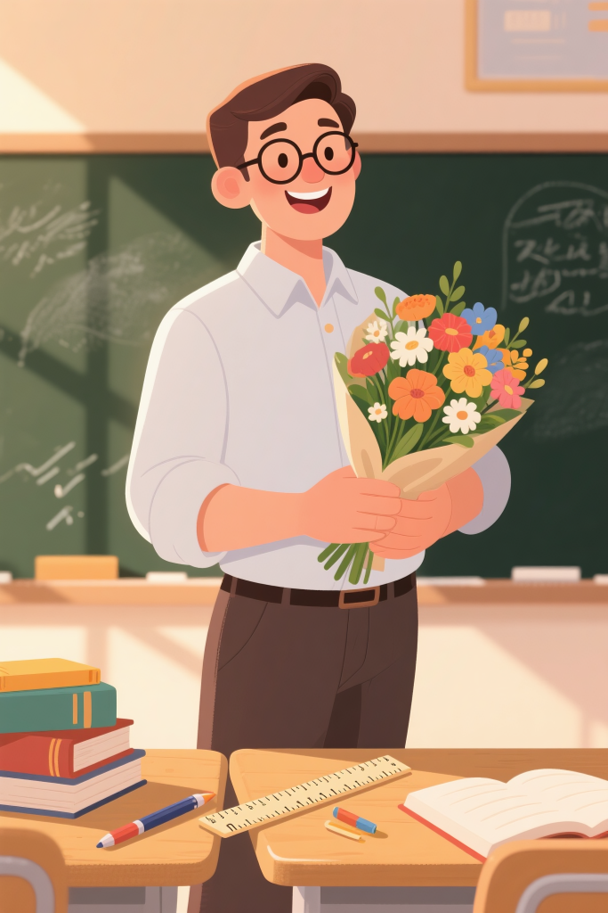 教师节老师形象插画