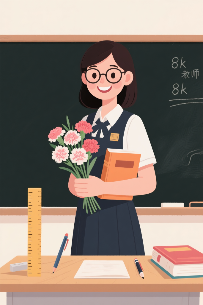 教师节老师形象插画