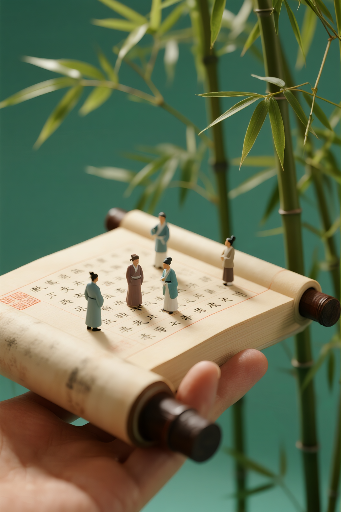 教师节古典书卷节日插画