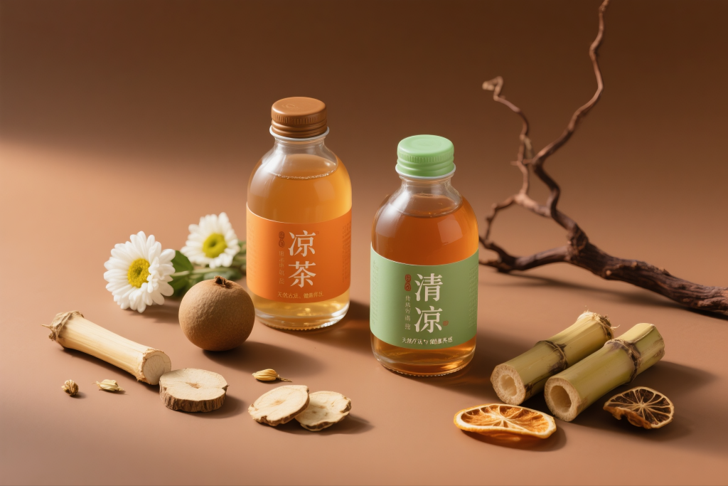 广式凉茶饮品摄影图