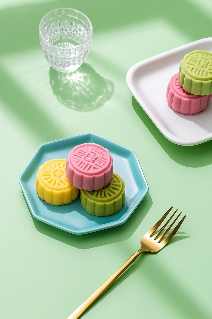 精美广式月饼摄影图
