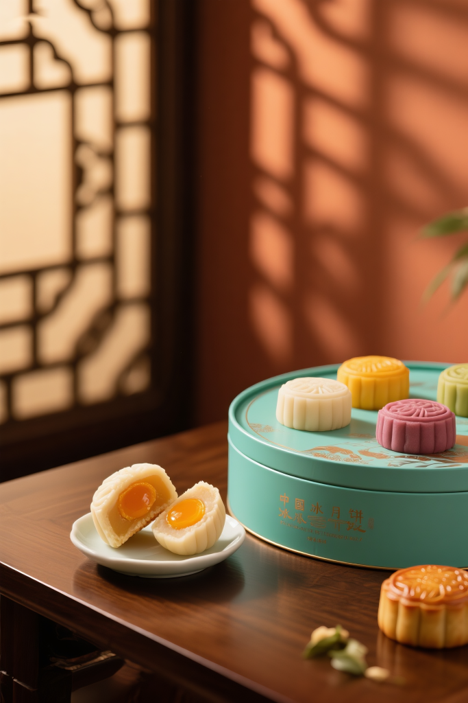 精美广式月饼摄影图