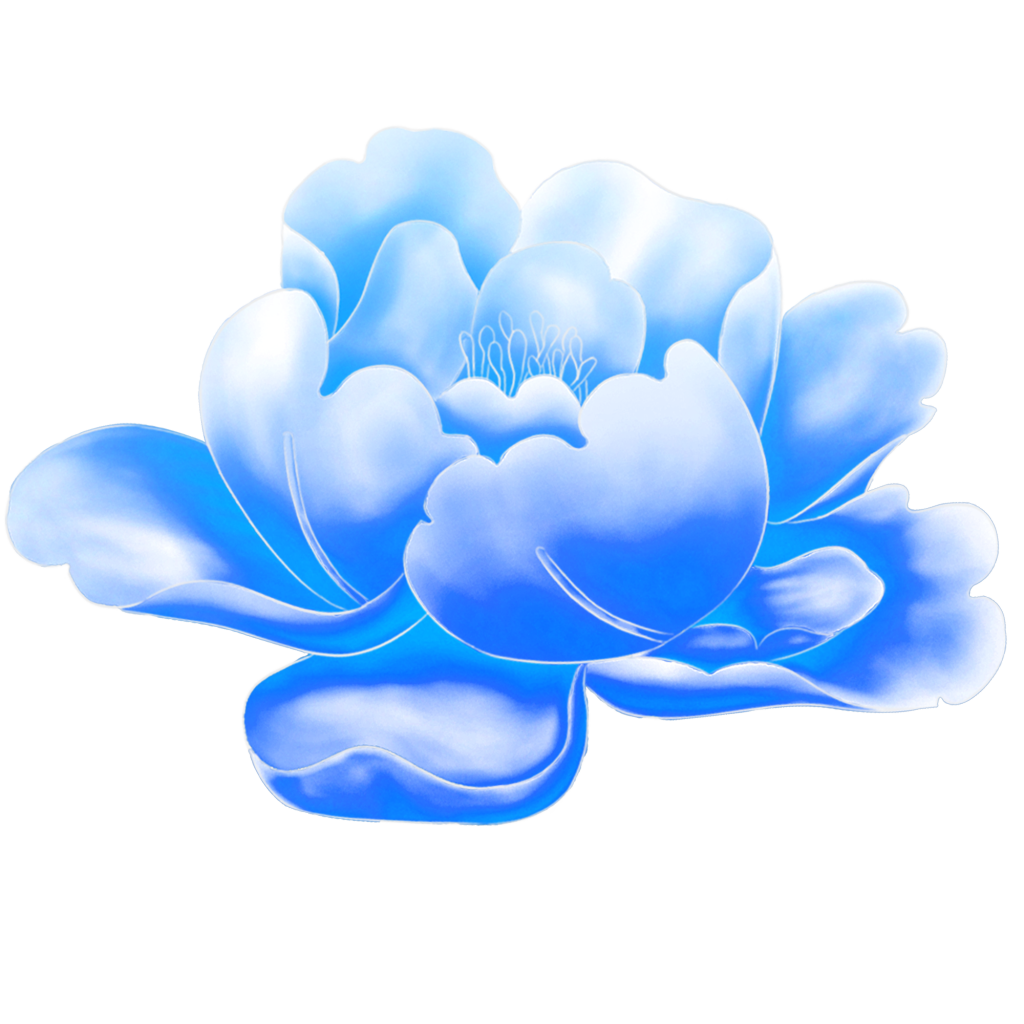 国风牡丹牡丹花元素花卉免抠素材