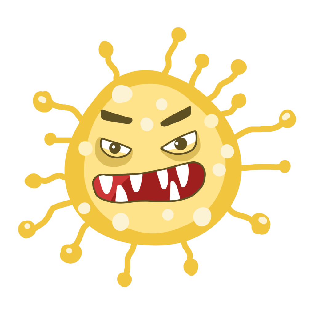 卡通病菌细菌病毒免抠素材png