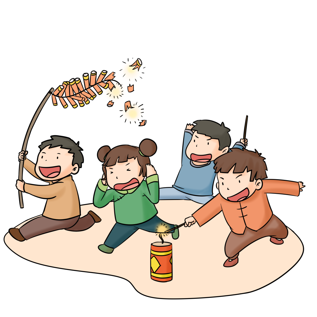 新年鞭炮爆竹卡通素材