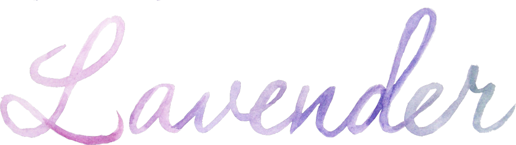 薰衣草紫色英文艺术字PNG
