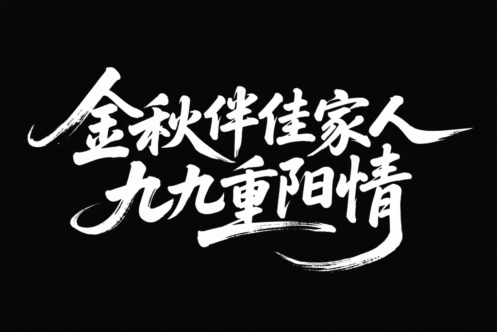 重阳节主题艺术字体