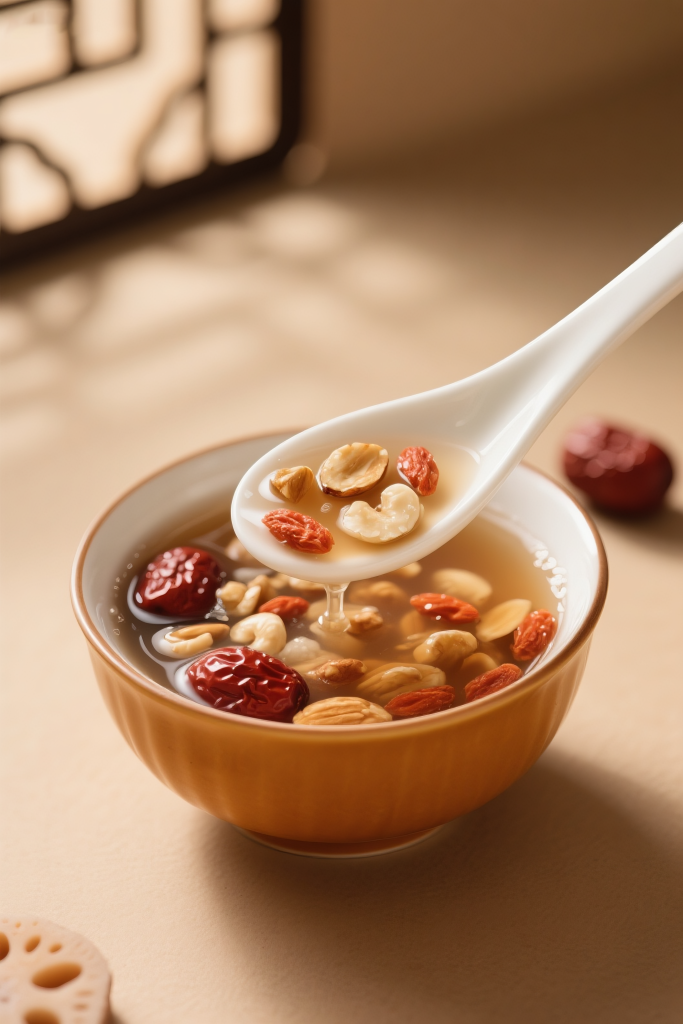 养生藕粉美食摄影图