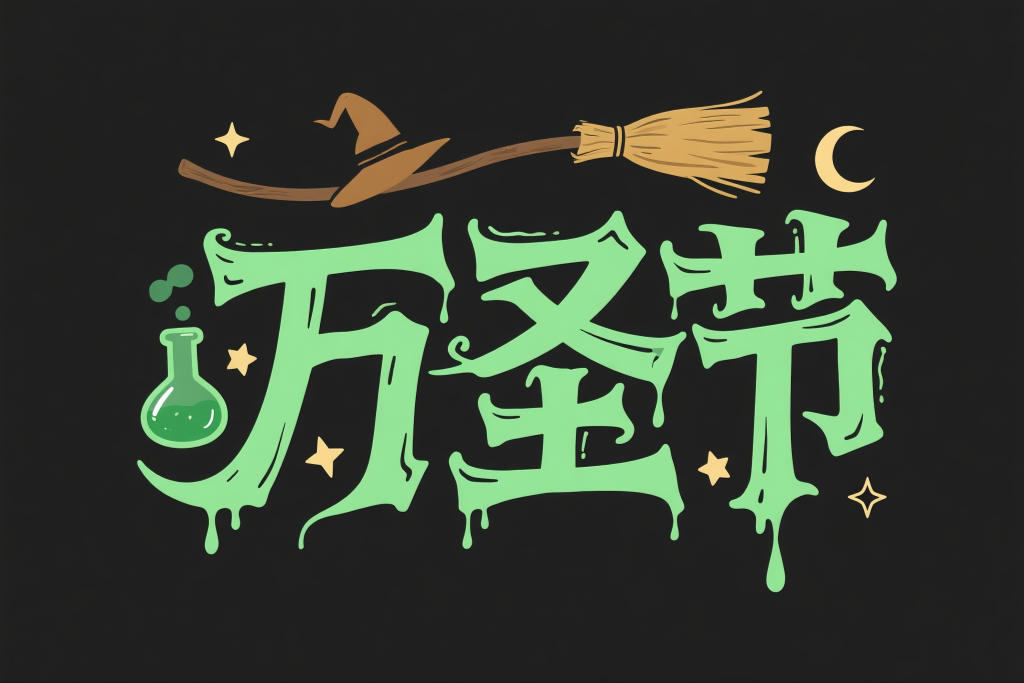 万圣节主题艺术字