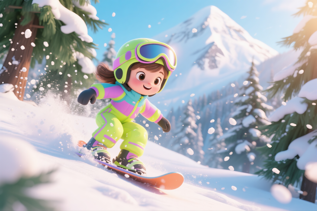 冬季滑雪立冬活动插图人物素材