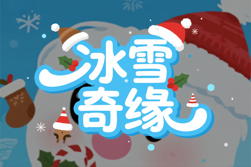 圣诞节冰雪奇缘原创艺术字