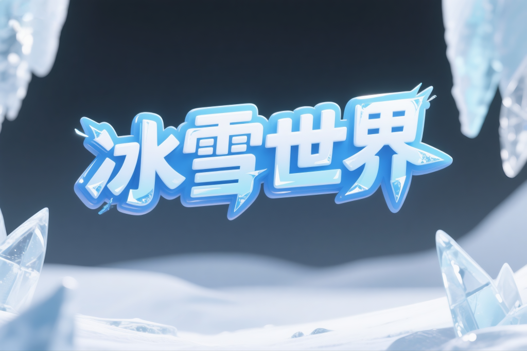 冰雪世界原创艺术字