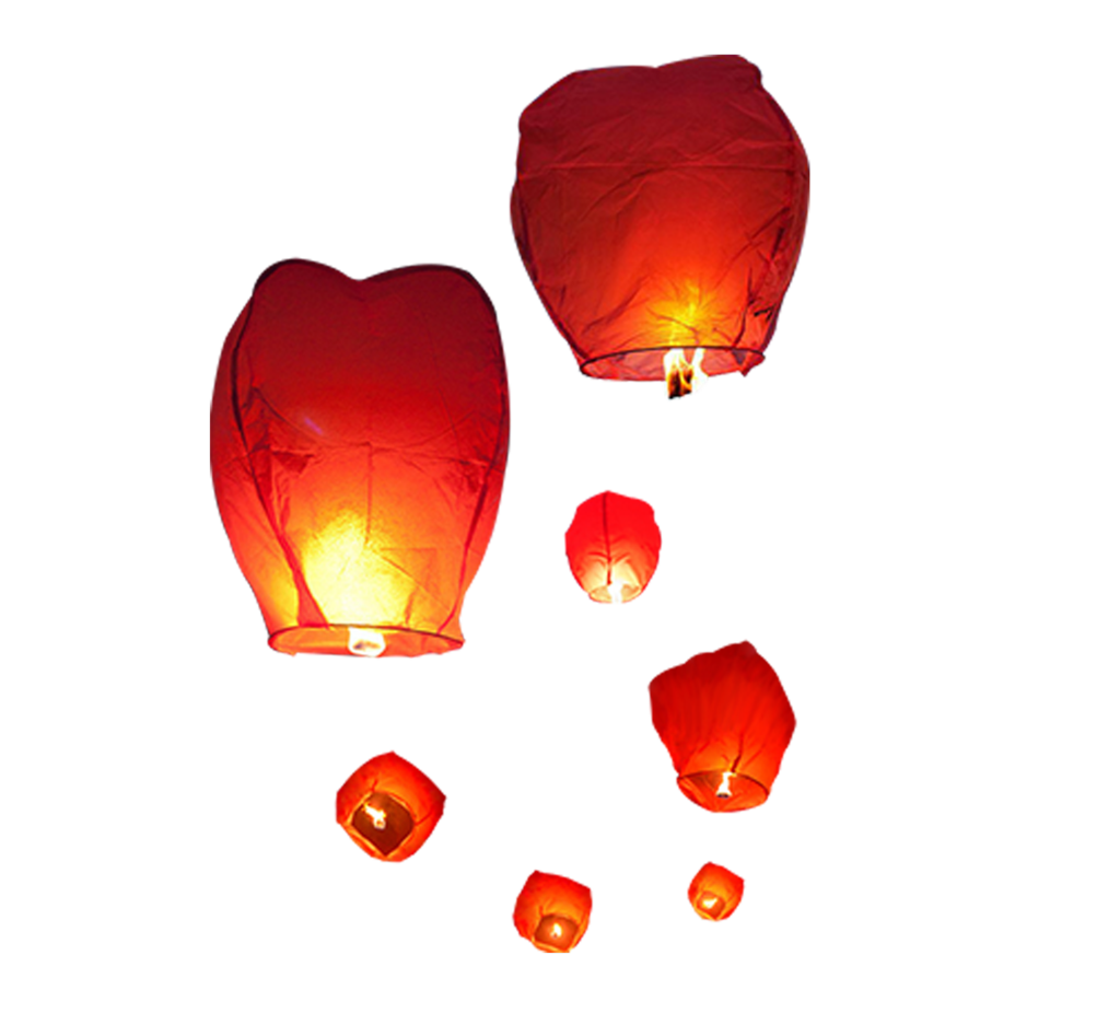 中国风孔明灯天灯祈福免抠素材