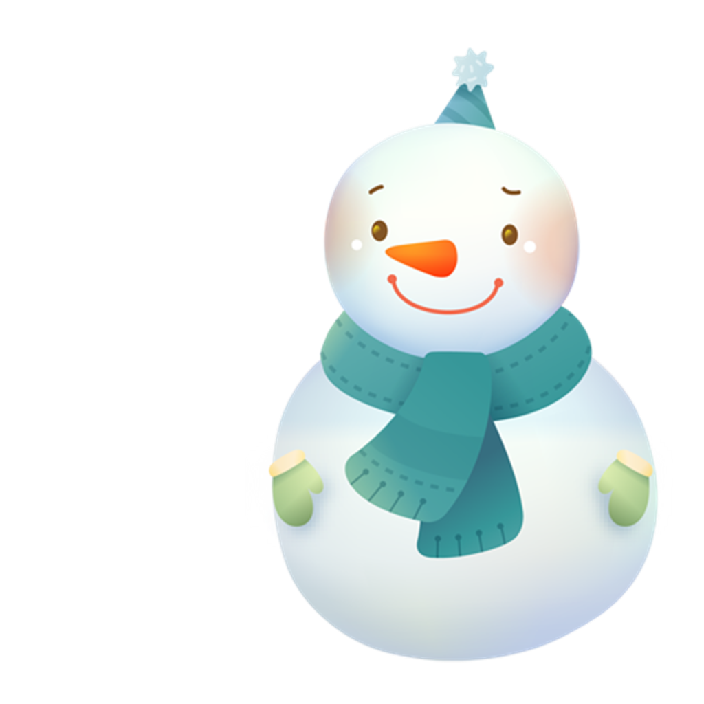 可爱雪人冬季元素免抠素材png