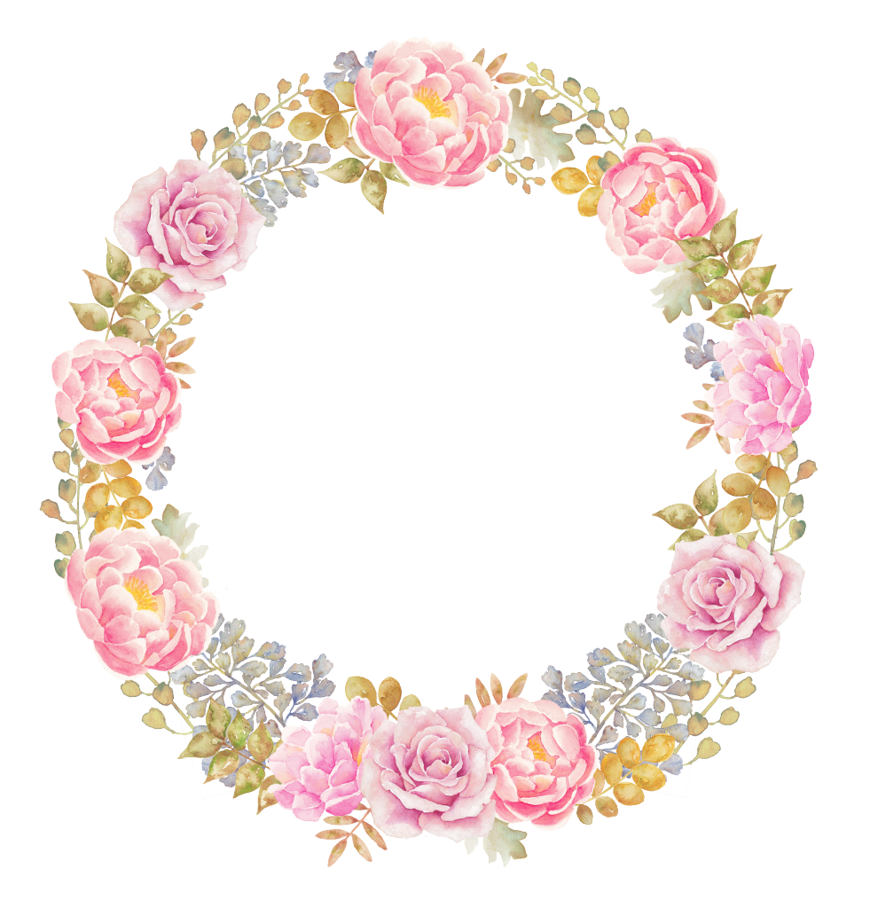 手绘花环素材png