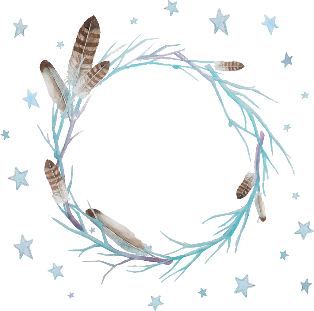 手绘花环素材png