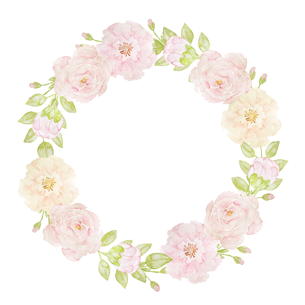 手绘花环素材png