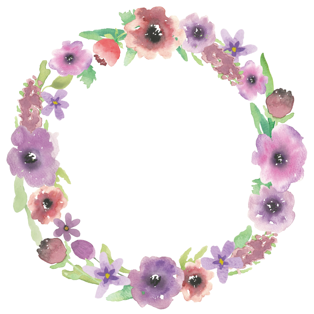 手绘花环素材png素材