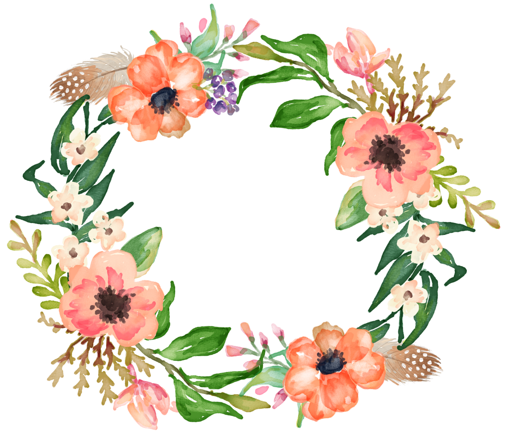 手绘花环素材png